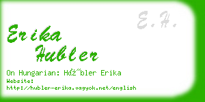 erika hubler business card